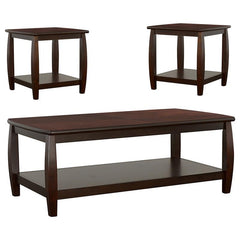 Dixon 3-piece Rectangular Wood Coffee Table Set Espresso - 701078-S3