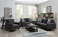 Watsonville Upholstered Track Arm Tufted Loveseat Grey - 552002