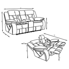 Higgins Upholstered Motion Reclining Loveseat Grey - 602262