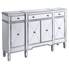 Aconitum 4-door Wine Cabinet Clear Mirror - 102595