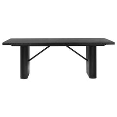 Catherine 7-piece Double Pedestal Dining Table Set Charcoal Grey and Black - 106251-S7