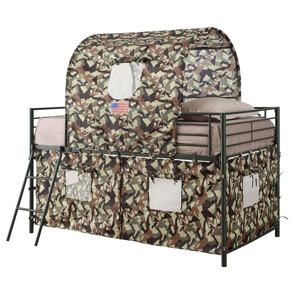 Camouflage Twin Tent Loft Bed Army Green - 460331