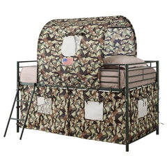Camouflage Twin Tent Loft Bed Army Green - 460331