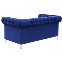 Bleker 3-piece Upholstered Tuxedo Arm Tufted Sofa Set Blue - 509481-S3