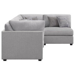 Cambria 4-piece Upholstered Modular Sectional Sofa Grey - 551511-S4B