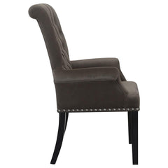 Alana Upholstered Tufted Arm Chair with Nailhead Trim - 115173