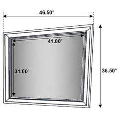 Miranda Rectangular Dresser Mirror White - 205114