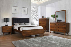 Robyn 5-piece Queen Bedroom Set Dark Walnut - 205131Q-S5