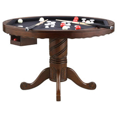 Turk 3-in-1 Round Pedestal Game Table Tobacco - 100871