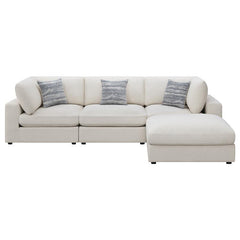 Serene 4-piece Upholstered Modular Sectional Sofa Beige - 551321-SETB