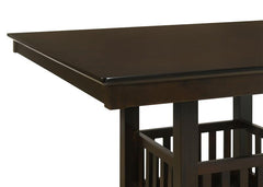 Jaden Square Counter Height Table with Storage Espresso - 100958