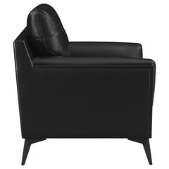 Moira Upholstered Wedge Arm Tufted Accent Chair Black - 511133