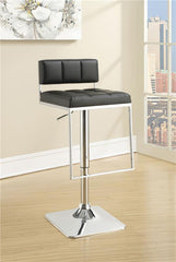 Alameda Adjustable Bar Stool Chrome and Black - 100194