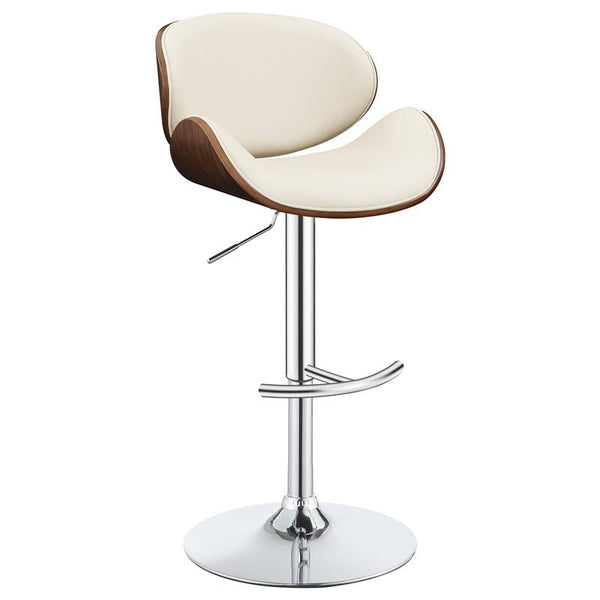 Harris Adjustable Bar Stool Ecru and Chrome - 130505