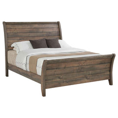 Frederick Wood Queen Sleigh Bed Weathered Oak - 222961Q