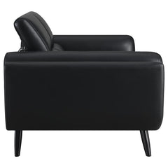 Shania Upholstered Low Back Loveseat Black - 509922