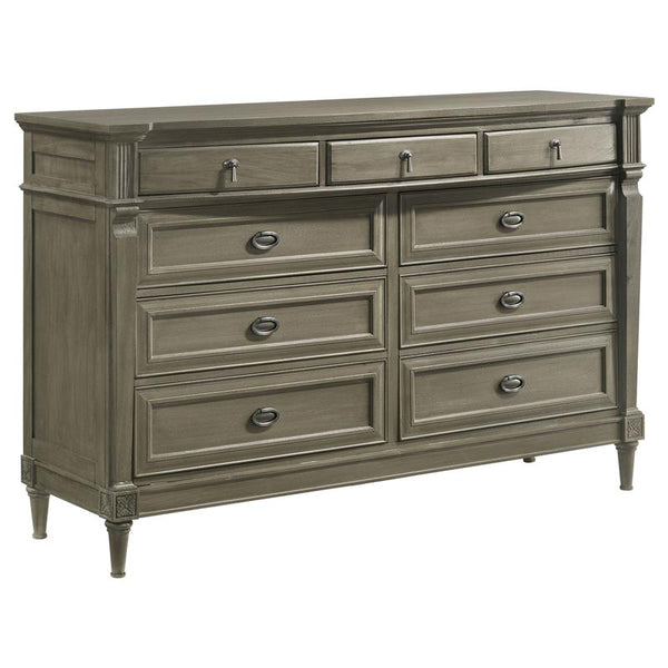 Alderwood 9-drawer Dresser French Grey - 223123