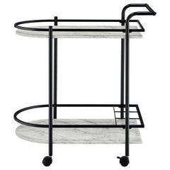 Desiree 2-tier Bar Cart with Casters Black - 181376