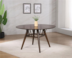 Everton Round 53-inch Wood Dining Table Walnut - 108891