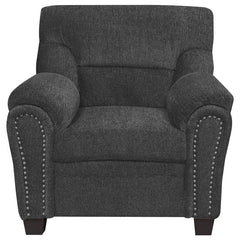 Clementine Upholstered Padded Arm Accent Chair Grey - 506576