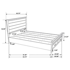 Woodmont Wood Queen Storage Panel Bed Rustic Golden Brown - 222631Q