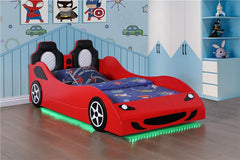 Cruiser Wood Twin LED Car Bed Red - 400479