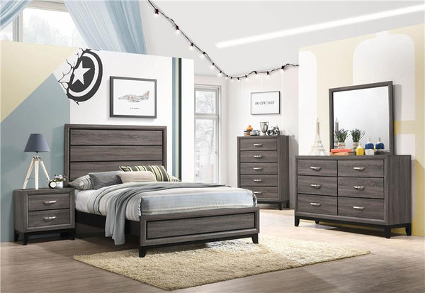Watson 5-piece Full Bedroom Set Grey Oak - 212421F-S5