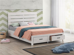 Brantford Wood Eastern King Panel Bed Coastal White - 207050KE