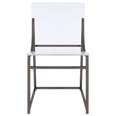 Adino Acrylic Dining Side Chair Clear and Black Nickel (Set of 2) - 121142