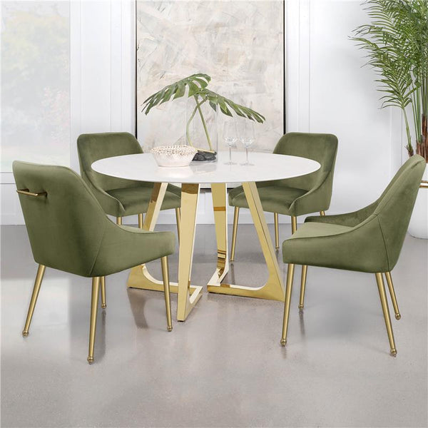 Mayette Parsons Wingback Dining Side Chairs Olive (Set of 2) - 107572
