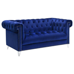 Bleker 3-piece Upholstered Tuxedo Arm Tufted Sofa Set Blue - 509481-S3