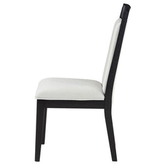 Brookmead Upholstered Dining Side Chair Ivory and Black (Set of 2) - 108232