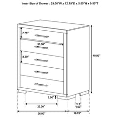 Jessica 5-piece Eastern King LED Bedroom Set Cappuccino - 200711KE-S5