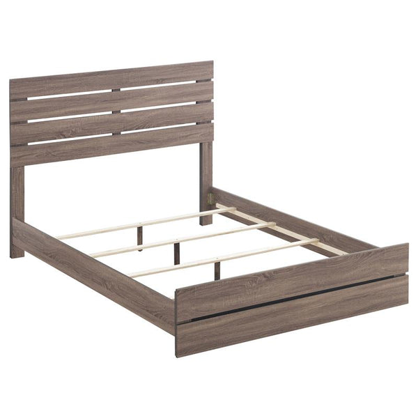 Brantford Wood Queen Panel Bed Barrel Oak - 207041Q