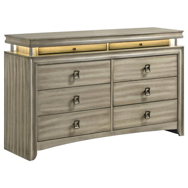 Giselle 8-drawer Dresser Rustic Beige - 224393