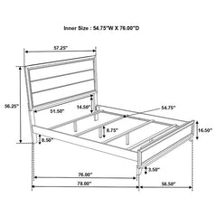 Watson 5-piece Full Bedroom Set Grey Oak - 212421F-S5