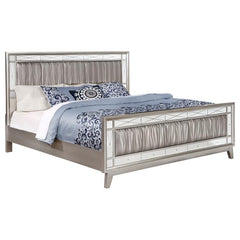 Leighton Wood Queen Panel Bed Metallic Mercury - 204921Q
