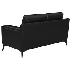 Moira Upholstered Wedge Arm Tufted Loveseat Black - 511132