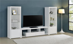 Jude 2-drawer Engineered Wood 71" TV Stand High Gloss White - 704251