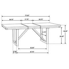 Spring Creek Dining Table with Extension Leaf Natural Walnut - 106581