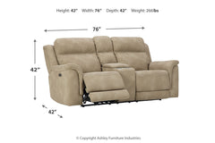 Next-Gen DuraPella Power Reclining Loveseat with Console - 5930218
