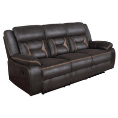 Greer 2-piece Upholstered Reclining Sofa Set Brown - 651354-S2