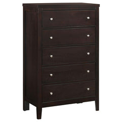 Carlton 5-drawer Rectangular Chest Cappuccino - 202095