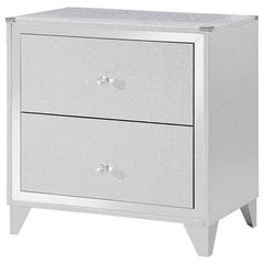 Larue 2-drawer Nightstand Silver - 224492