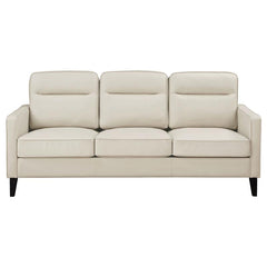 Jonah 2-piece Upholstered Track Arm Sofa Set Ivory - 509651-S2