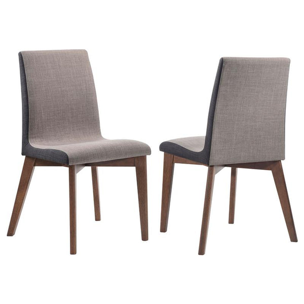 Redbridge Upholstered Side Chairs Grey and Natural Walnut (Set of 2) - 106592