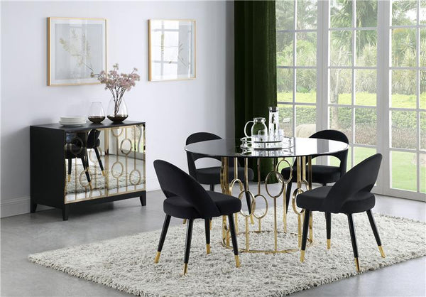 Lindsey Arched Back Upholstered Side Chairs Black (Set of 2) - 193562