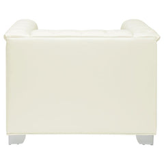 Chaviano 3-piece Upholstered Track Arm Sofa Set Pearl White - 505391-S3