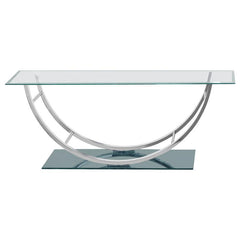 Danville Rectangular U-Shaped Glass Top Coffee Table Chrome - 704988