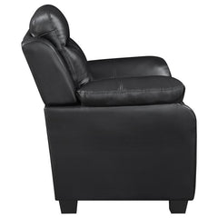 Finley Upholstered Padded Arm Tufted Accent Chair Black - 506553